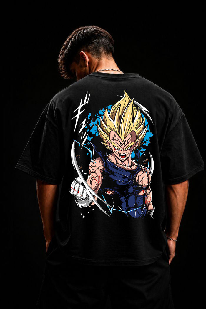 Camiseta Oversized Treino Academia - Majin Vegeta