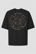 Camiseta Oversized Religiosa - Medalha de São Bento Gold