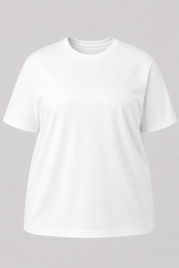 Camiseta Plus Size 100% Algodão Masculina G1 G2 G3 - Branco