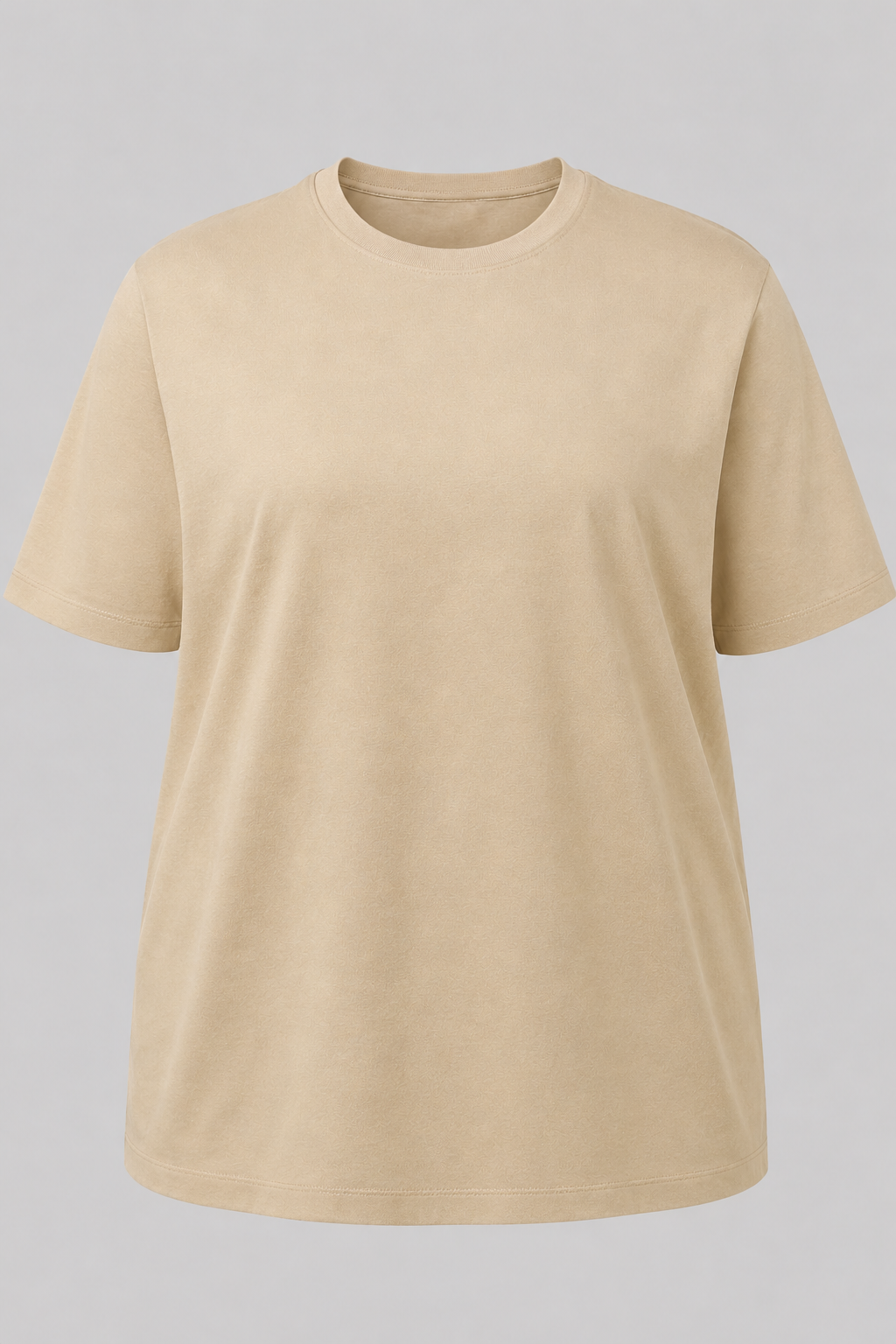 Camiseta Plus Size 100% Algodão Masculina G1 G2 G3 - Caqui