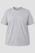 Camiseta Plus Size 100% Algodão Masculina G1 G2 G3 - Cinza Mescla