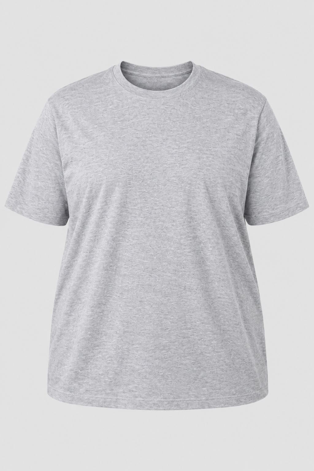Camiseta Plus Size 100% Algodão Masculina G1 G2 G3 - Cinza Mescla