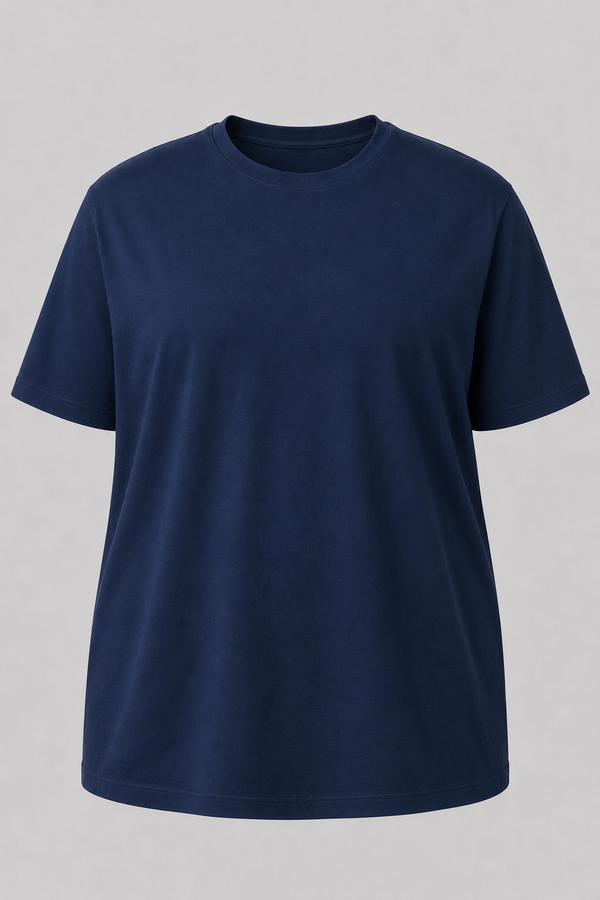 Camiseta Plus Size 100% Algodão Masculina G1 G2 G3 - Marinho