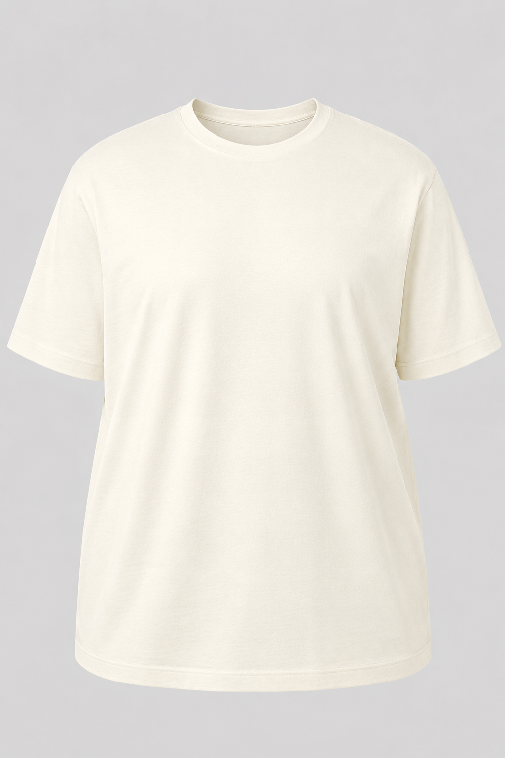 Camiseta Plus Size 100% Algodão Masculina G1 G2 G3 - Offwhite