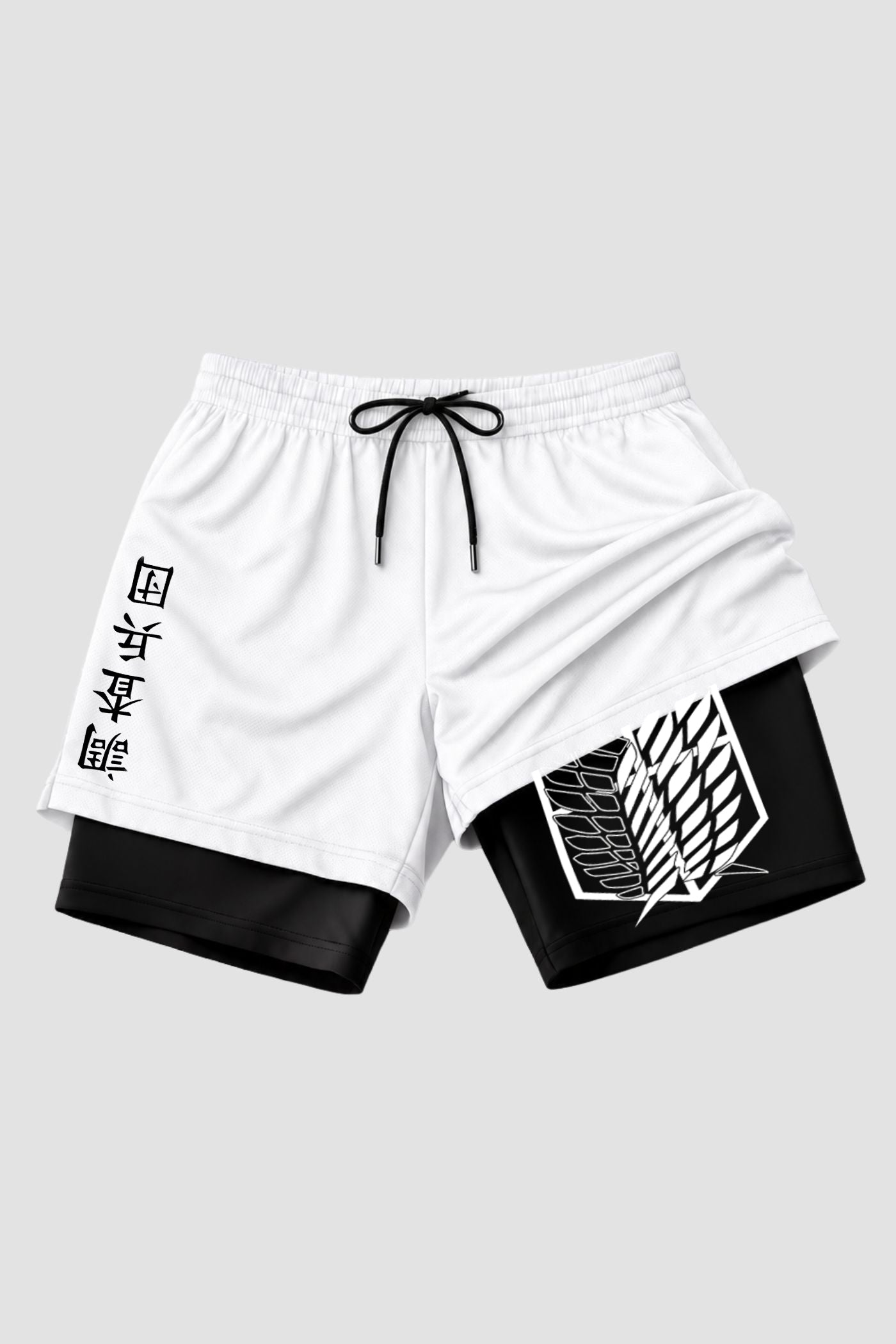 Short 2 em 1 Dryfit + Short Compressão - Attack On Titan