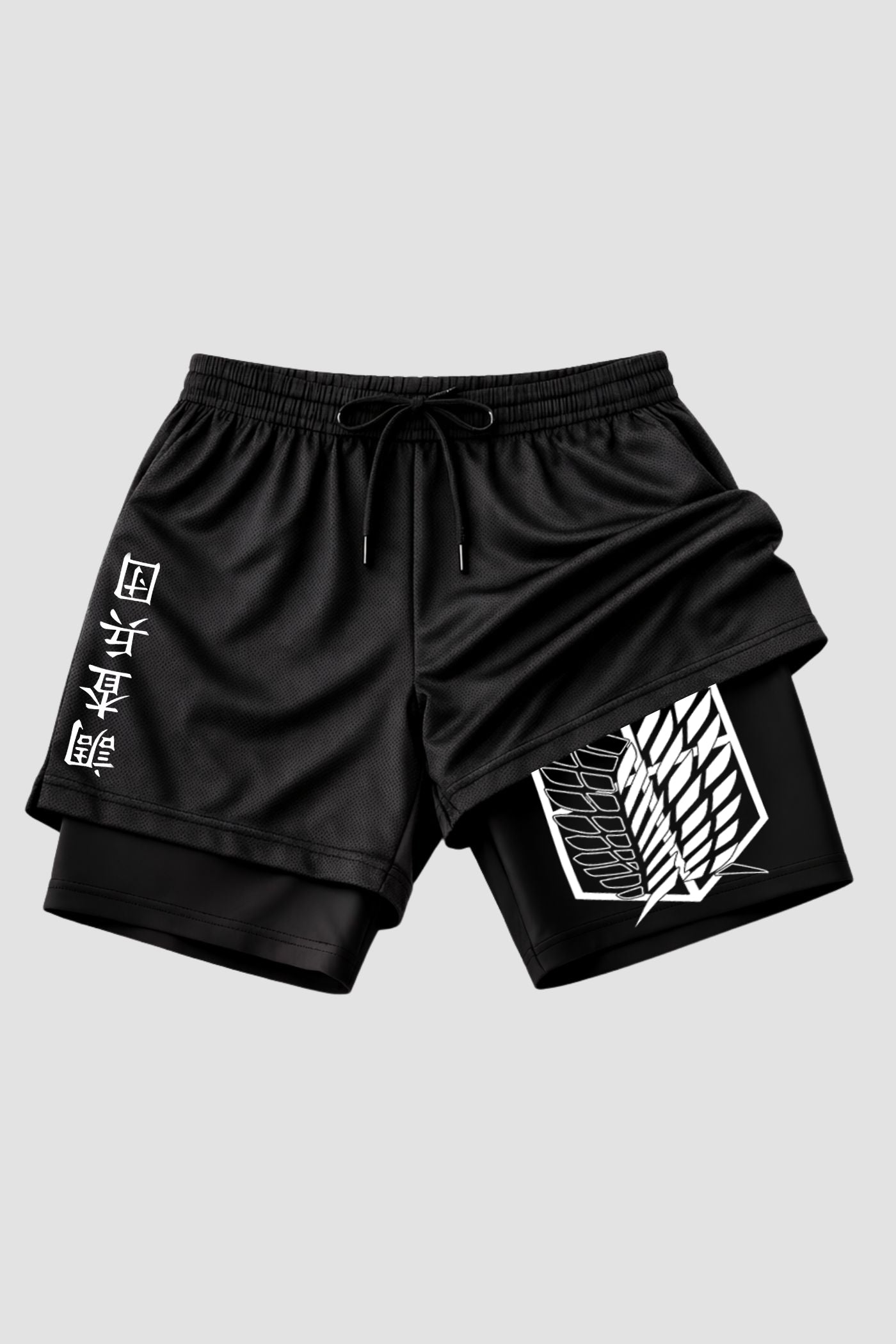 Short 2 em 1 Dryfit + Short Compressão - Attack On Titan