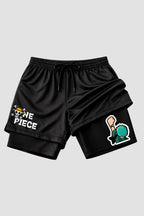 Short 2 em 1 Dryfit + Short Compressão - One Piece Zoro