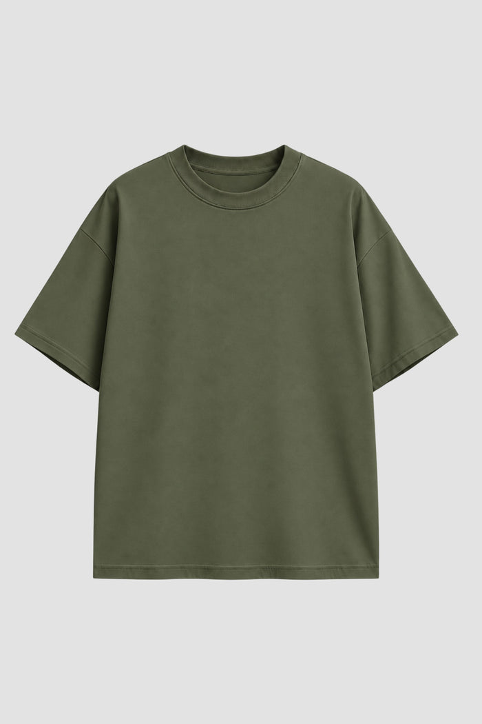 Oversized Suedine 220gr Verde Militar